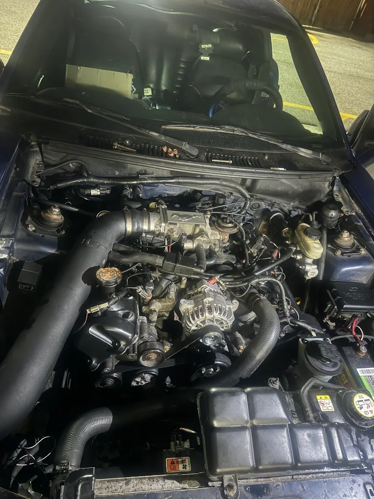 Mustang engine work
